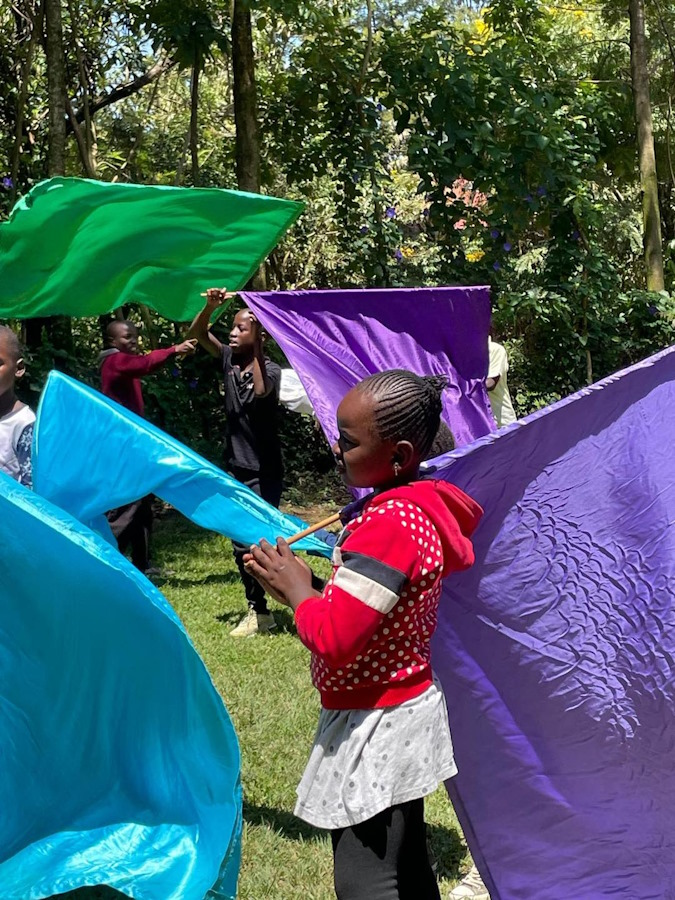 flying solo at sunday school  at word of faith centre kakamega