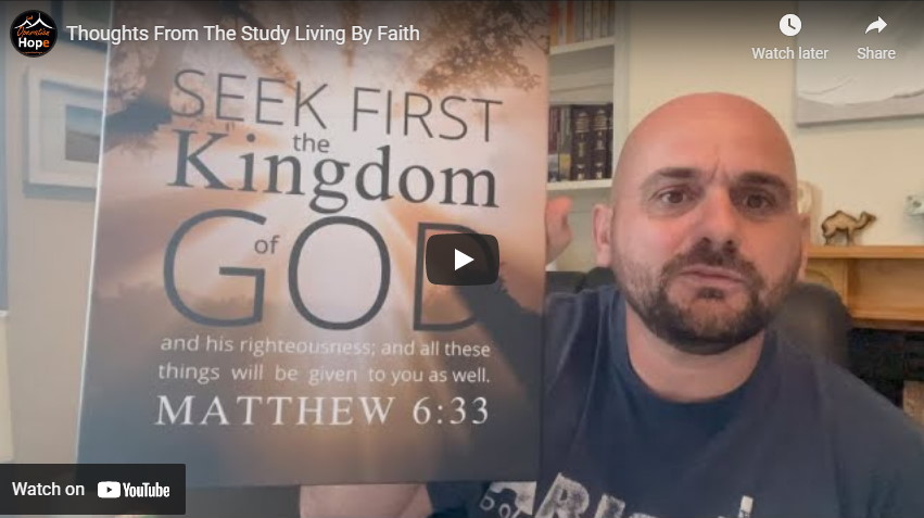 thoughts from the study - living by faith