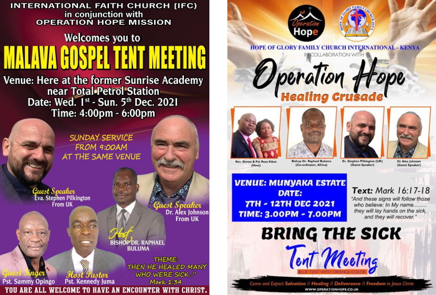 operation hope - please pray for the gospel tent missions in eldoret and kakamega 24th nov to 14th dec 2021