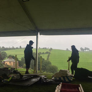 putting the tent up