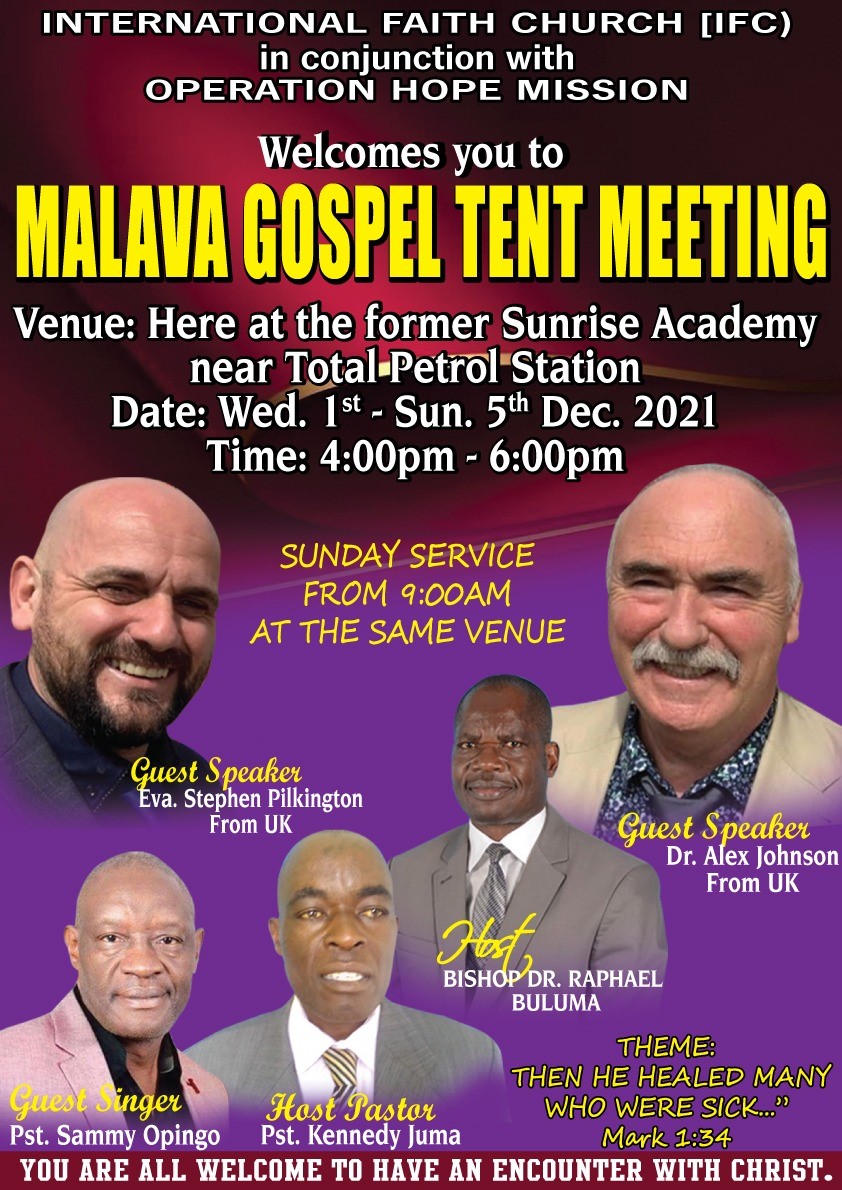 operation hope - malava gospel tent meeting - nov 2021