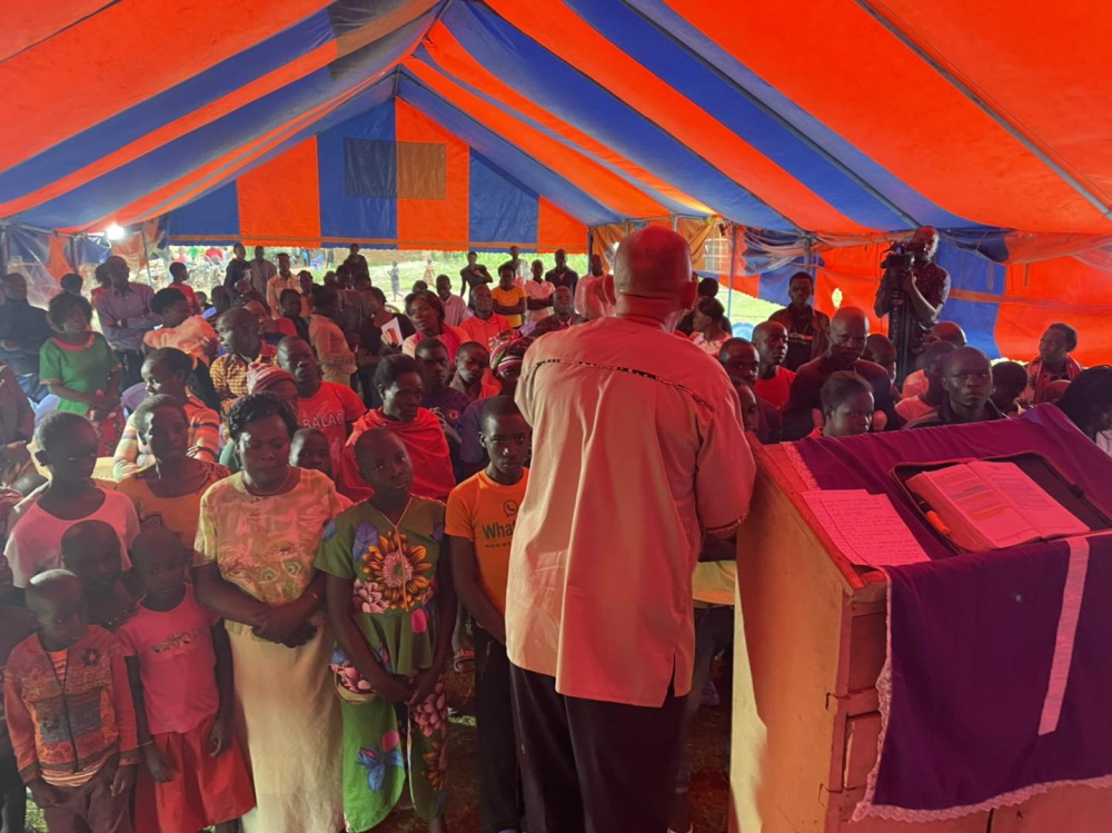 click to view larger image Great response at the gospel tent tonight in malaha