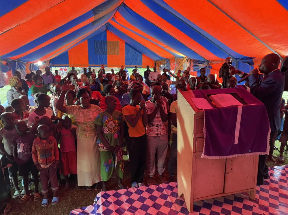 click to view larger image Great response at the gospel tent tonight in malaha