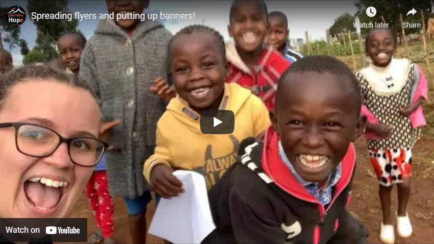 spreading flyers and putting up banners