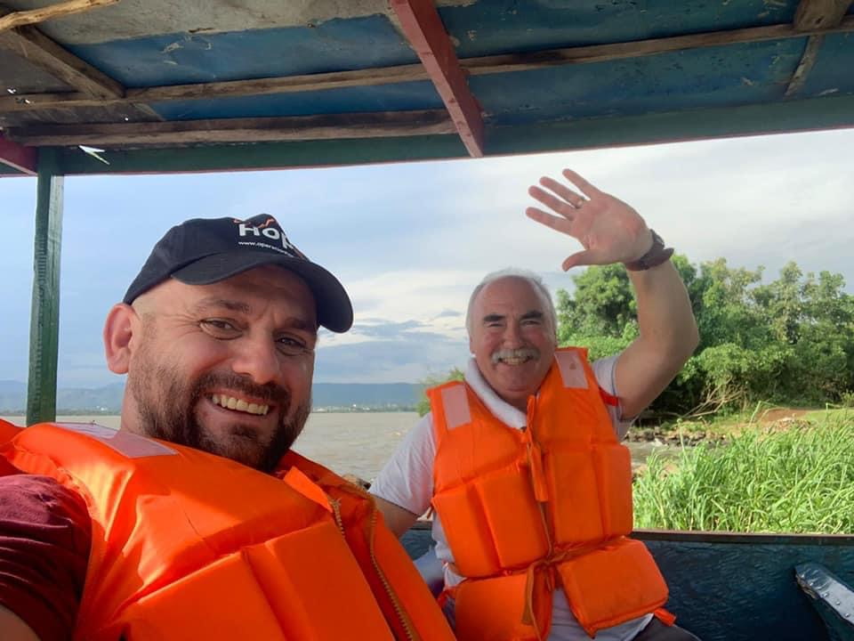 click to see larger image operation hope steve and alex on lake victoria - may 2022